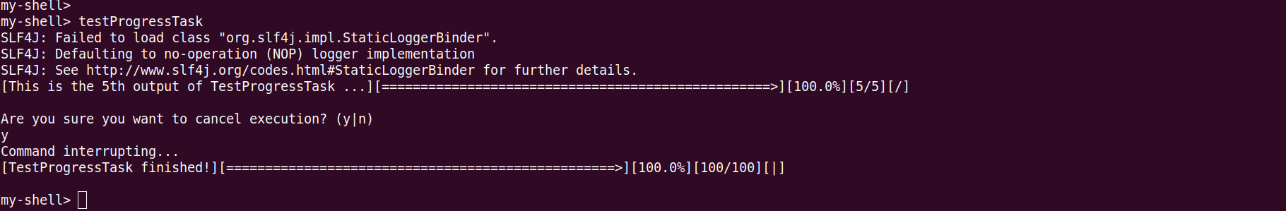 Support real-time progress display and forced interruption