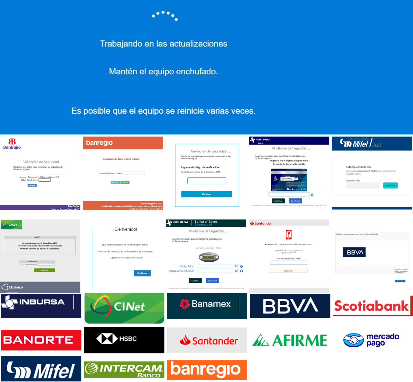 Trecho de overlays falsas descriptografadas