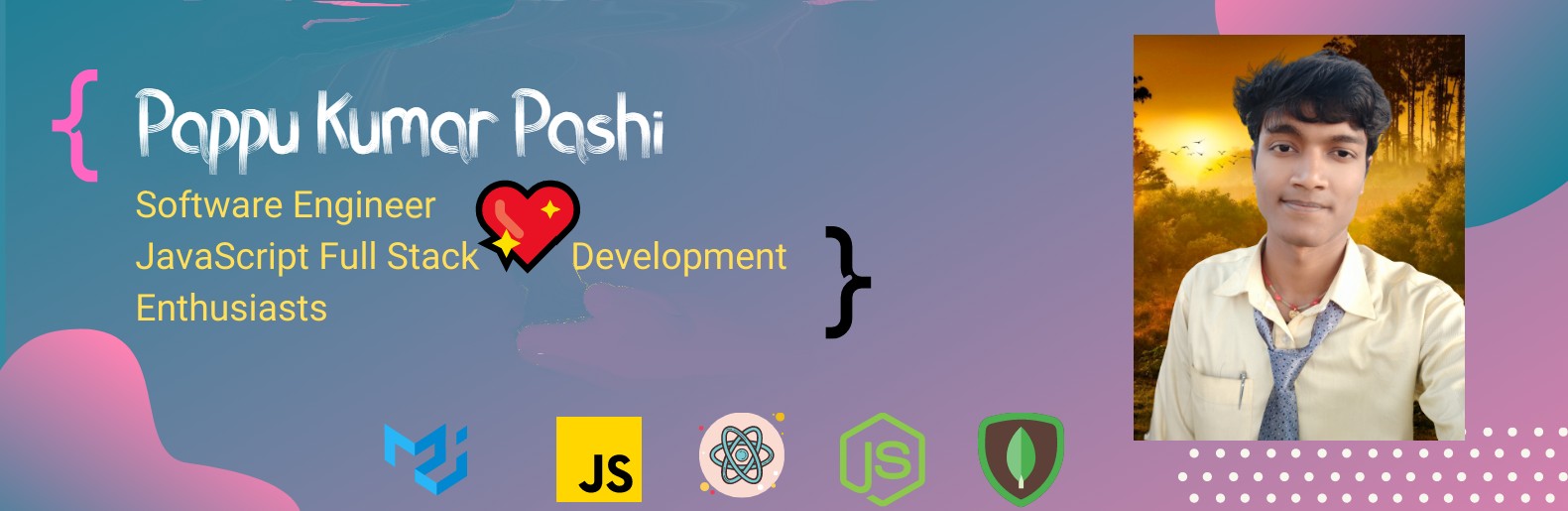 banner that says Pappu Kumar Pashi profession